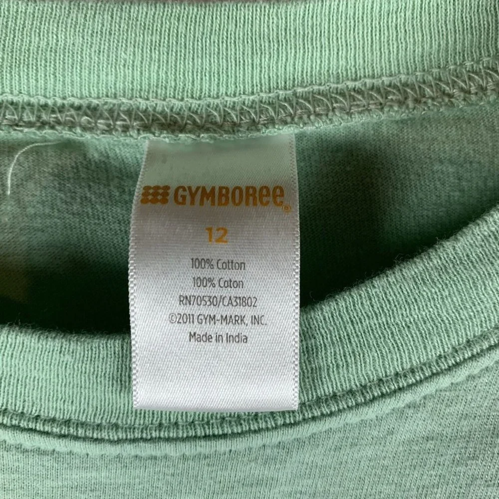 Gymboree T-Shirt Boys‎ 12 Green Atlantic Blue Marlin Fish Crew Short Sleeve 6482